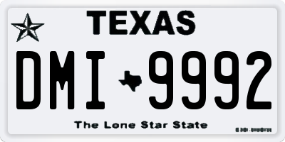 TX license plate DMI9992