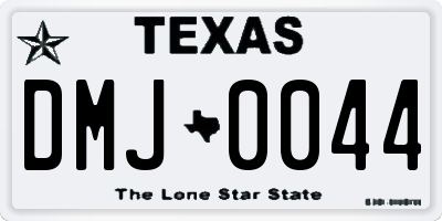 TX license plate DMJ0044