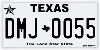 TX license plate DMJ0055