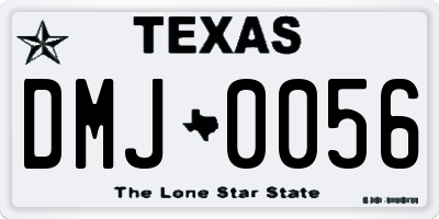 TX license plate DMJ0056