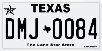 TX license plate DMJ0084