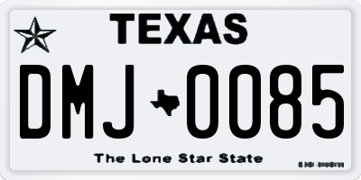 TX license plate DMJ0085