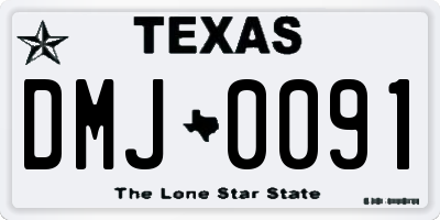 TX license plate DMJ0091