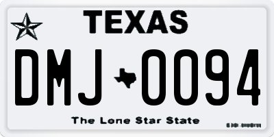 TX license plate DMJ0094