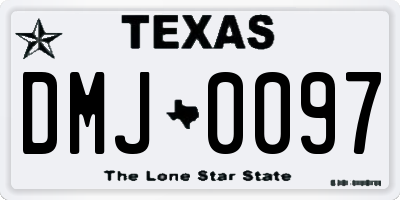 TX license plate DMJ0097