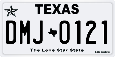 TX license plate DMJ0121