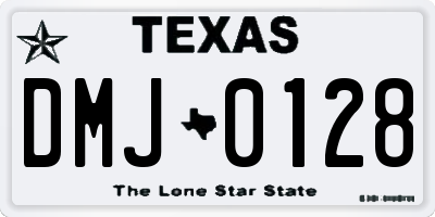 TX license plate DMJ0128