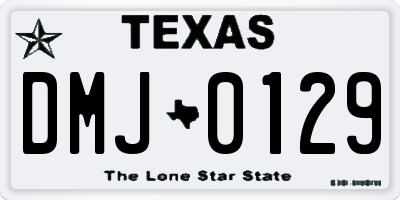 TX license plate DMJ0129