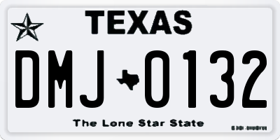 TX license plate DMJ0132