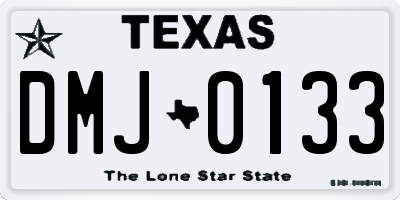 TX license plate DMJ0133