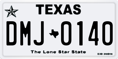 TX license plate DMJ0140