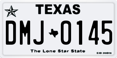 TX license plate DMJ0145