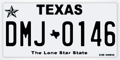 TX license plate DMJ0146