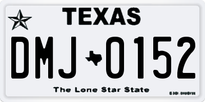 TX license plate DMJ0152