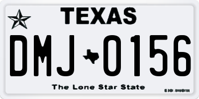 TX license plate DMJ0156