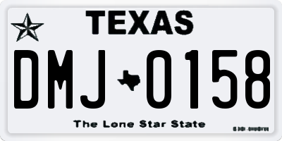 TX license plate DMJ0158