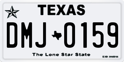 TX license plate DMJ0159