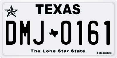 TX license plate DMJ0161
