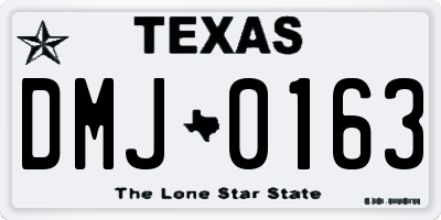 TX license plate DMJ0163