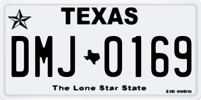TX license plate DMJ0169