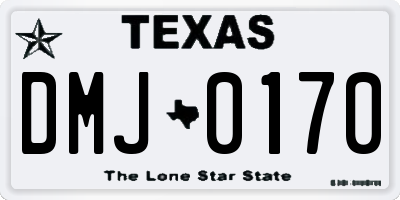 TX license plate DMJ0170