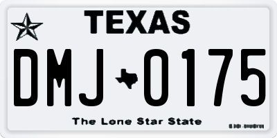 TX license plate DMJ0175