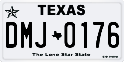 TX license plate DMJ0176