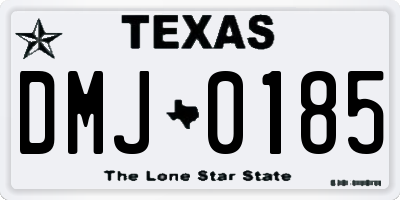 TX license plate DMJ0185
