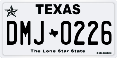 TX license plate DMJ0226