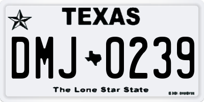 TX license plate DMJ0239