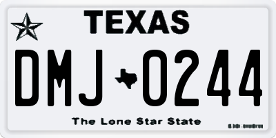 TX license plate DMJ0244