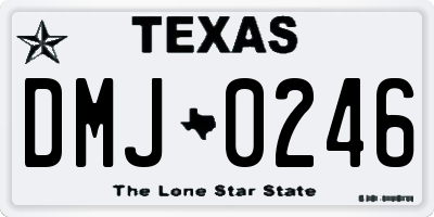 TX license plate DMJ0246