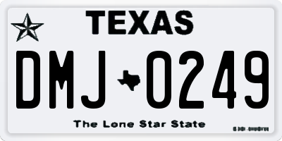 TX license plate DMJ0249