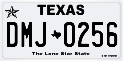 TX license plate DMJ0256