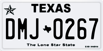 TX license plate DMJ0267