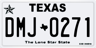TX license plate DMJ0271