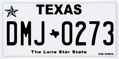 TX license plate DMJ0273