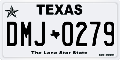 TX license plate DMJ0279