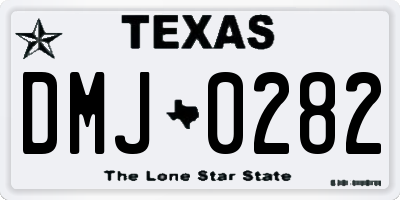 TX license plate DMJ0282