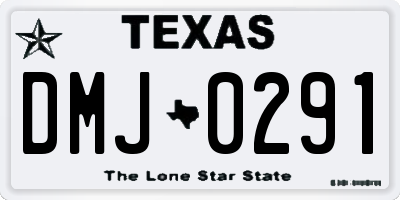 TX license plate DMJ0291