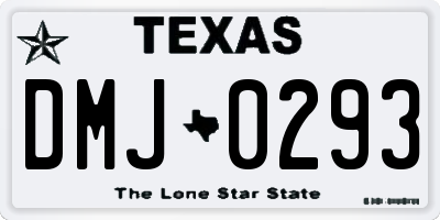 TX license plate DMJ0293