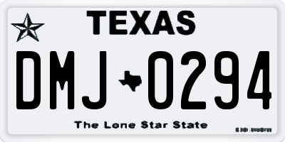 TX license plate DMJ0294