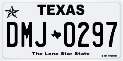 TX license plate DMJ0297