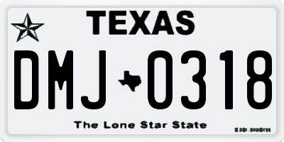 TX license plate DMJ0318