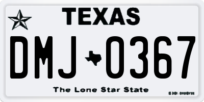 TX license plate DMJ0367