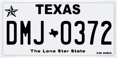 TX license plate DMJ0372