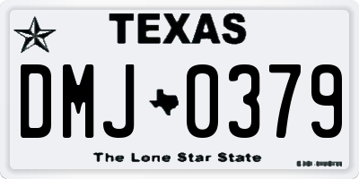 TX license plate DMJ0379