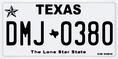 TX license plate DMJ0380