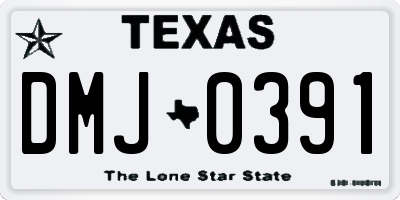 TX license plate DMJ0391