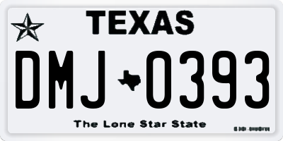 TX license plate DMJ0393